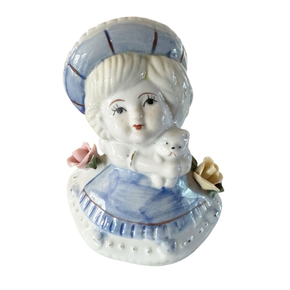 Dutch Girl in Blue Dress‎ Porcelain Figurine 5"